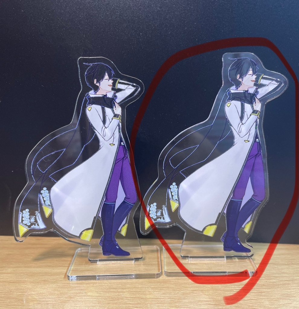 【アクスタ差し口差分違い】透けるアクリルスタンド KAITO 巡音ルカ 差し口違い差分