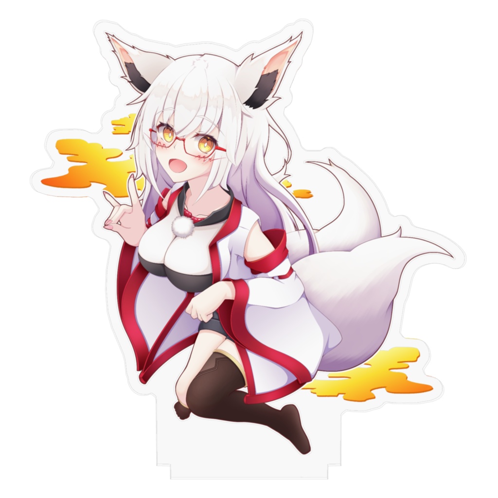 天狐 伯 アクリルフィギュア(100mm×100mm)