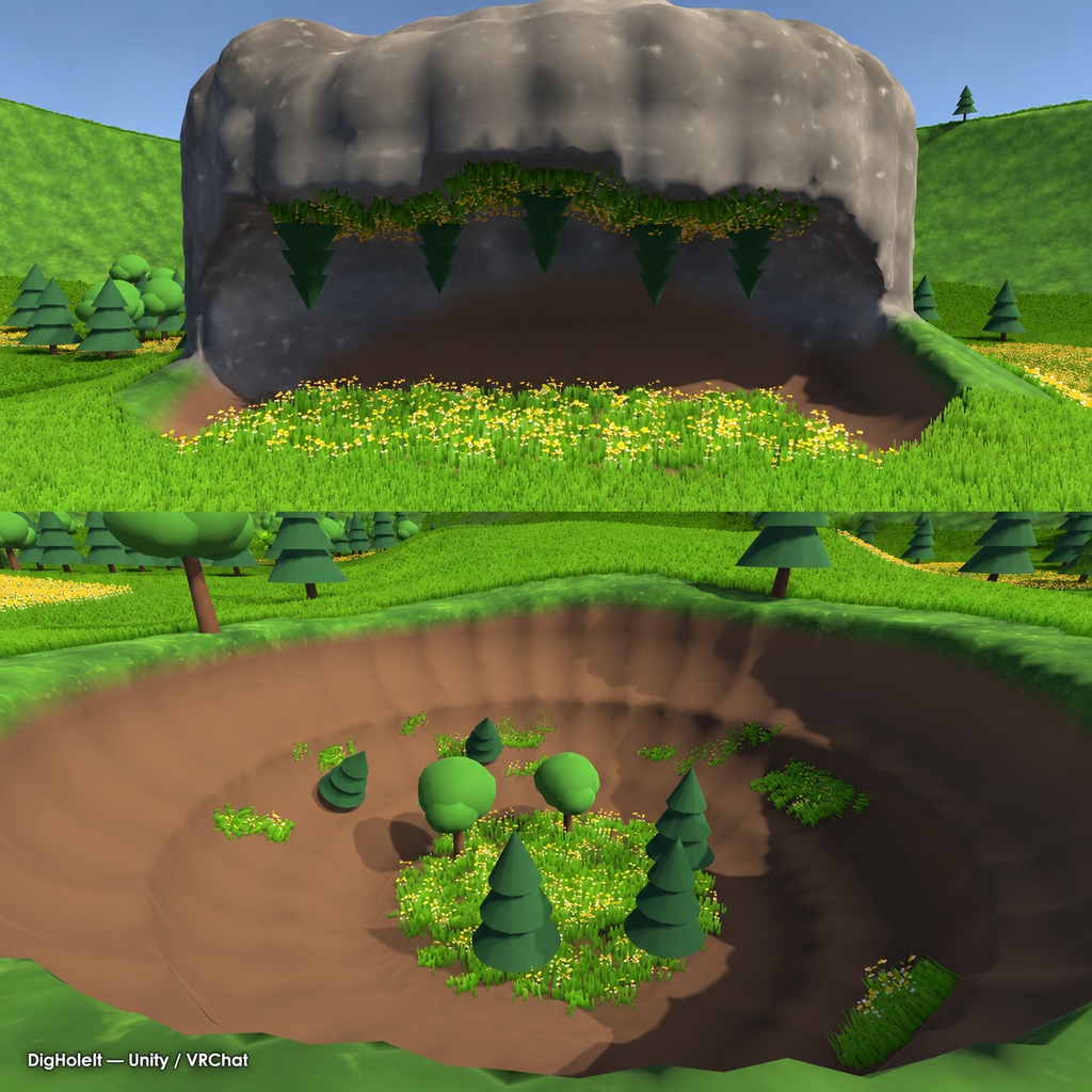 【無料・VCC対応】DigHoleIt|Unity・VRChatで掘れる地形ツール