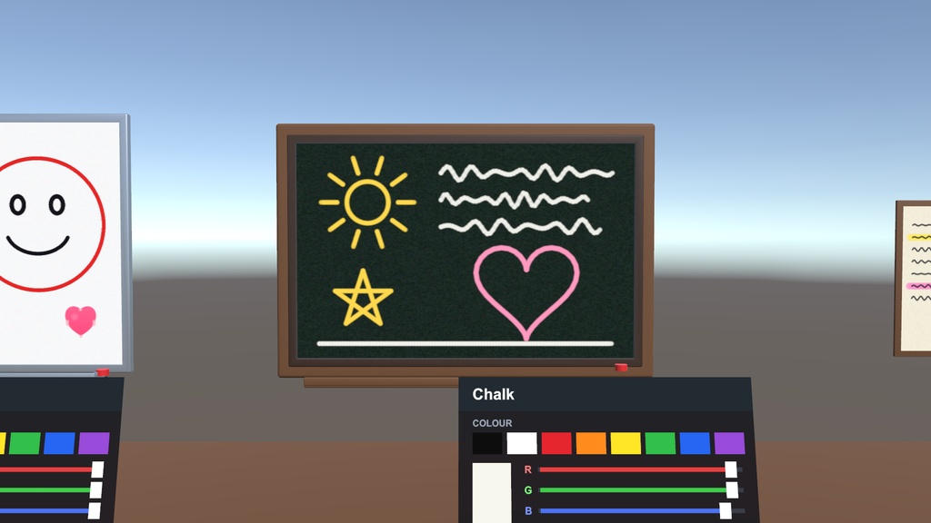 【VRChat ワールド用】LogicCuteGuy Paint Board - みんなで描けるお絵かきボード&ペン 7 種(画像スタンプ対応・全員に同期・後から入った人にも表示)