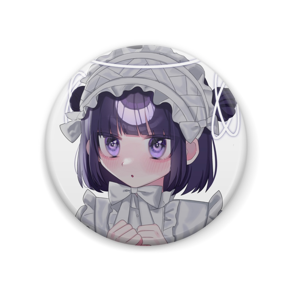 白ロリータめもり缶バッジ