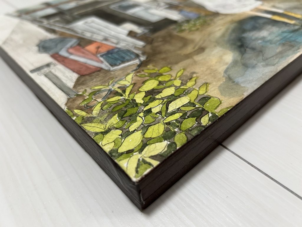 原画「雨上がりの庭」