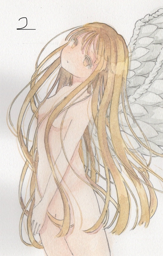 天使ドローイング