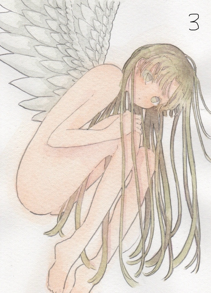 天使ドローイング