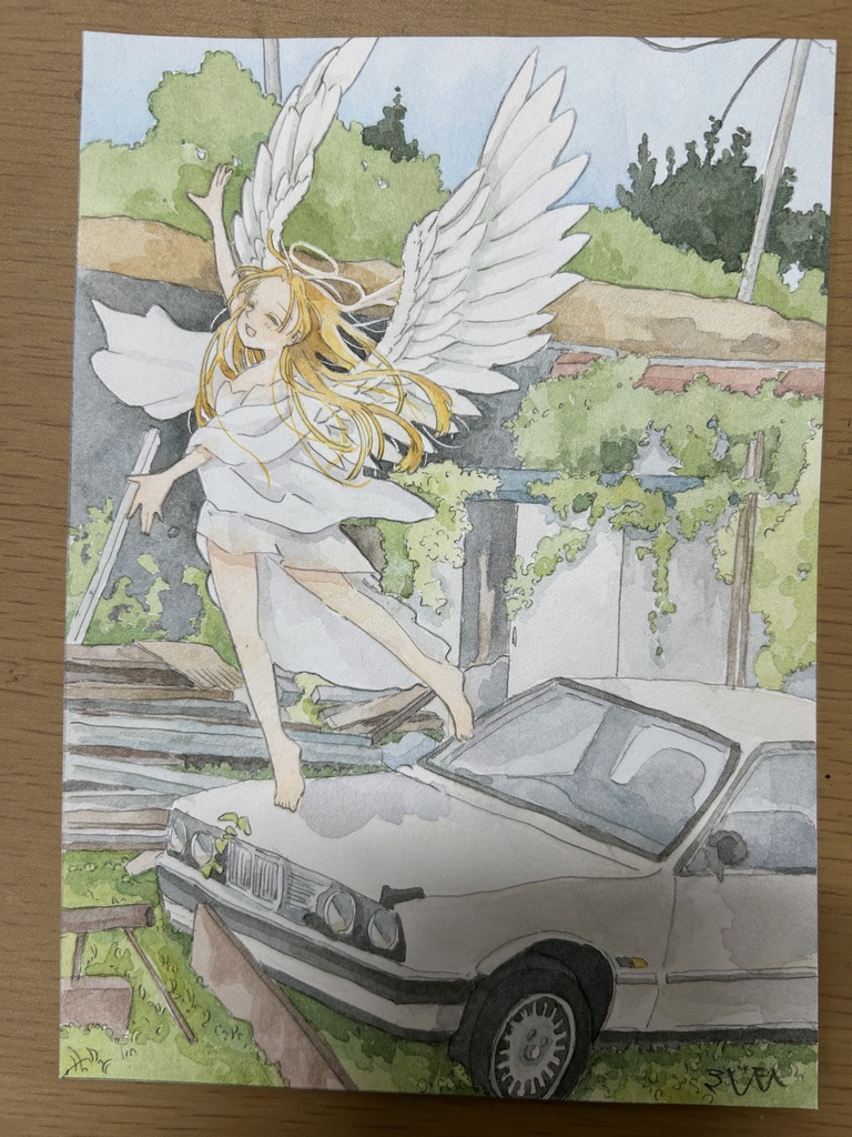 原画「鯖と緑のワルツ」