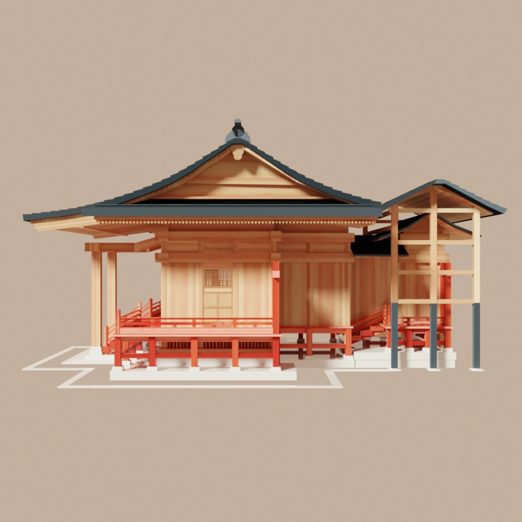 【3Dモデル】『五十鈴神社』