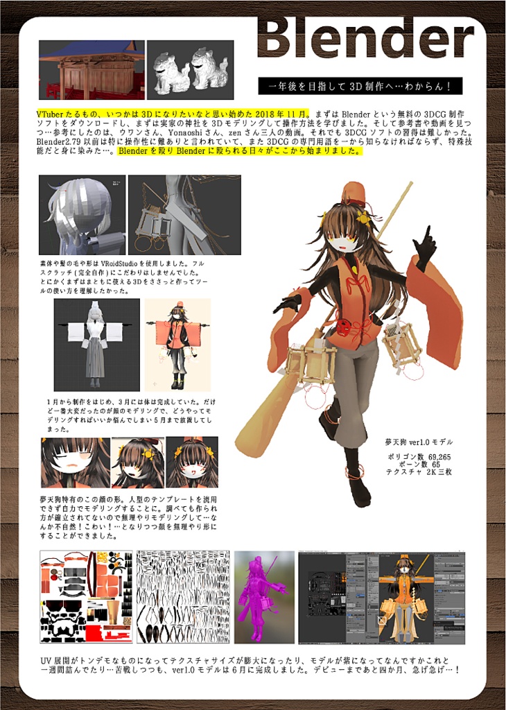 夢天狗がVTuberになるまで【24P・DL版】