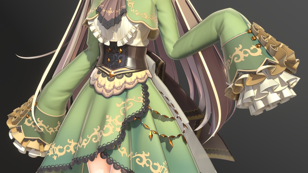 【Blenderシーンデータ】ウマ娘・サトノダイヤモンド