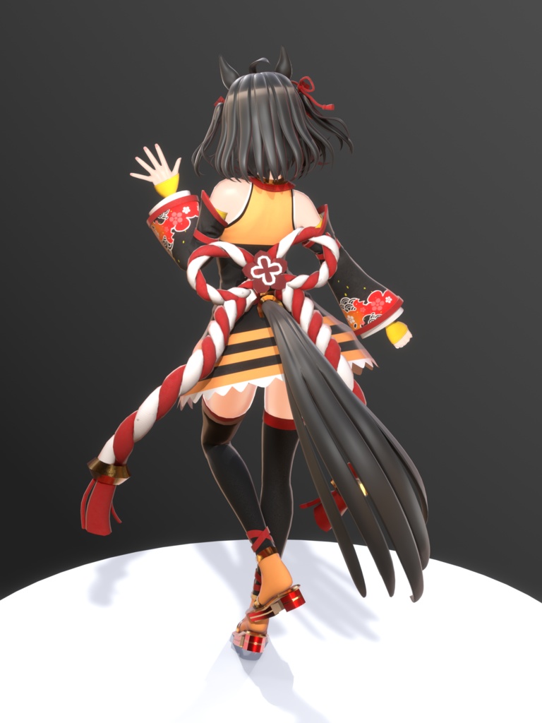 【Blenderシーンデータ】ウマ娘・キタサンブラック