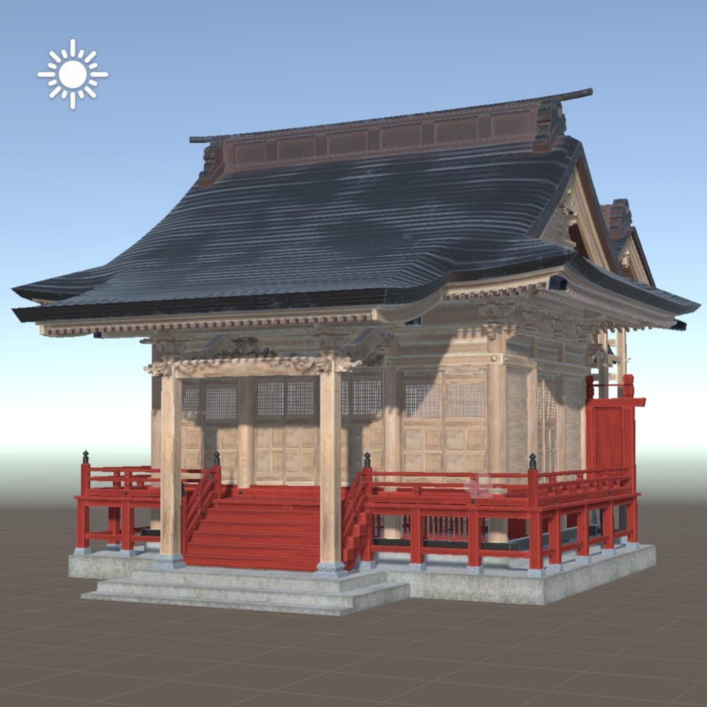 3Dモデル】『五十鈴神社』新バージョン - 夢天狗・五十鈴神社