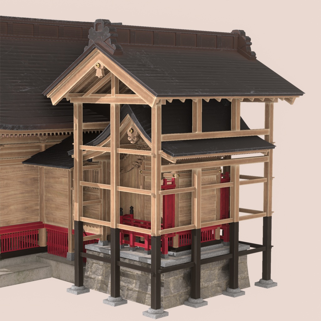 【3Dモデル】『五十鈴神社』新バージョン