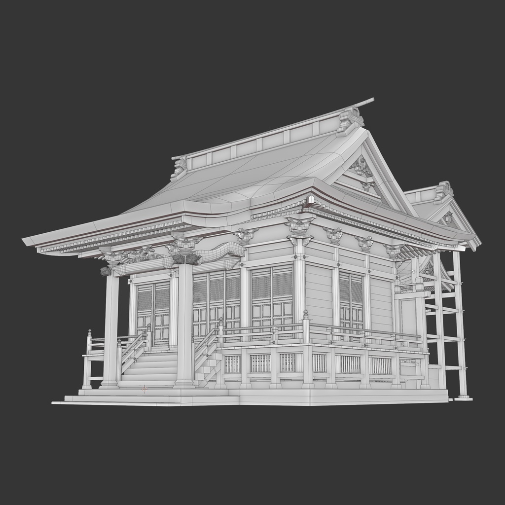 【3Dモデル】『五十鈴神社』新バージョン