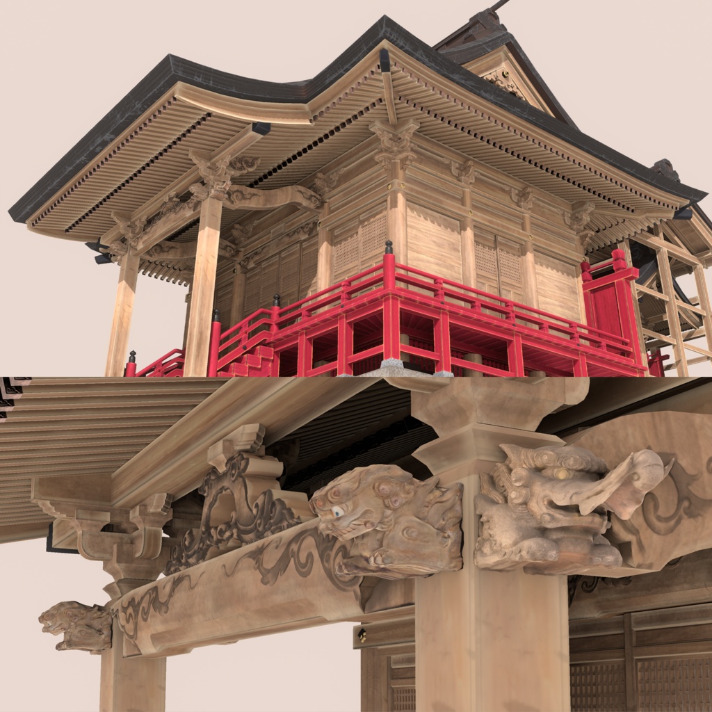 【3Dモデル】『五十鈴神社』新バージョン