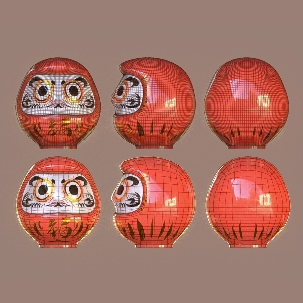 【3Dモデル】だるま/達磨