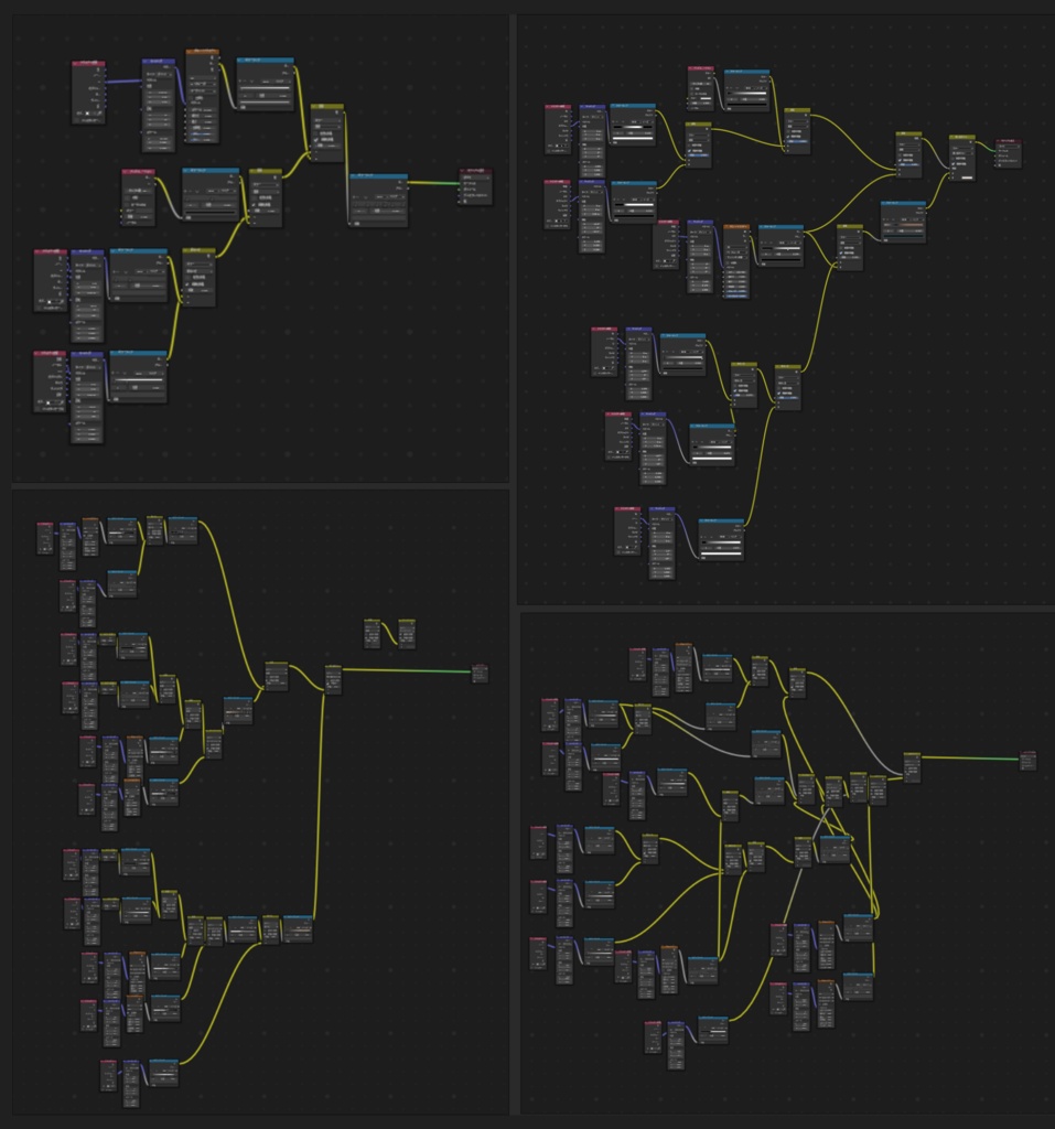 塗らずに髪テクスチャを作れるマテリアル(Blenderノード)