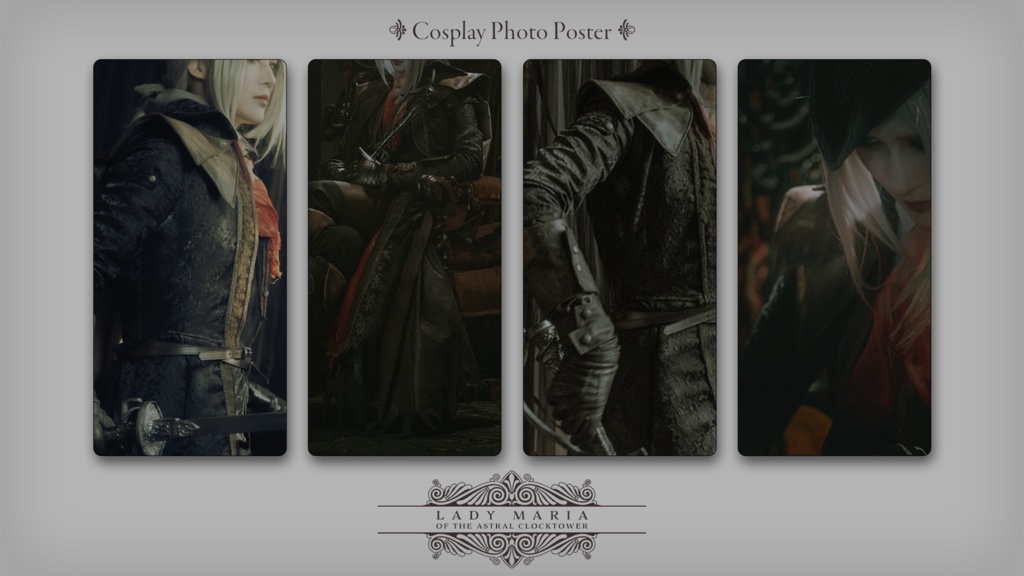 Bloodborne 時計塔のマリア Cosplay Photo Poster L Fantome Booth