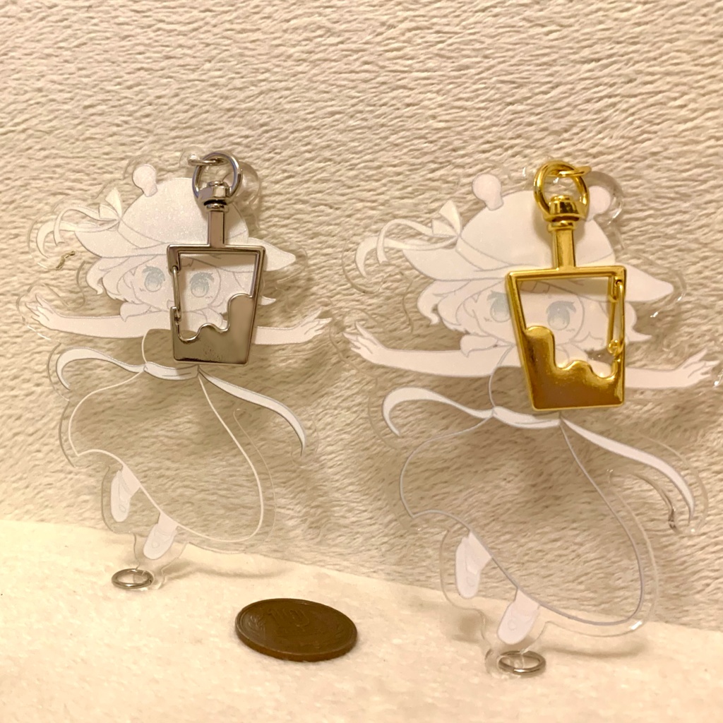 こむぎとおでかけ~アクリルキーホルダー~