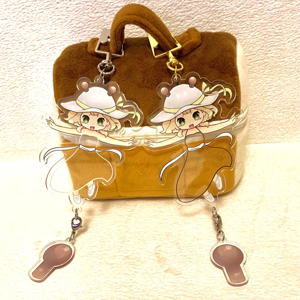 こむぎとおでかけ~アクリルキーホルダー~