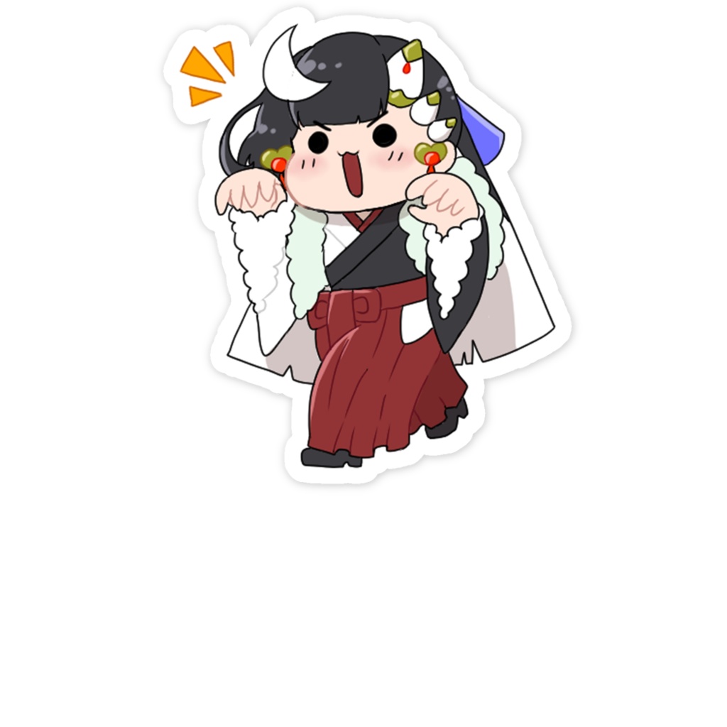 【完全超悪ヴィラニスタ】水木雪ステッカー_ケルベロスのポーズ