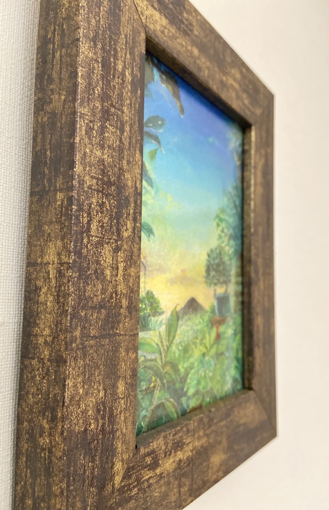 【額装原画】朝の緑の向こうに