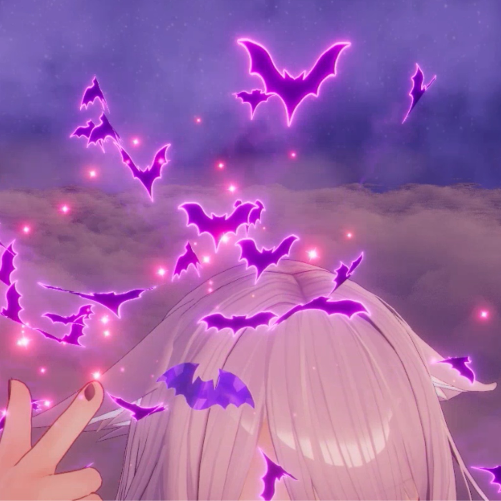 【VRChat想定・MA対応】さわる!コウモリ召喚アクセサリー