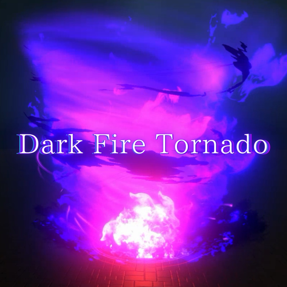 【unity/VRChat Effect】Dark Fire Tornado / 黒炎トルネード