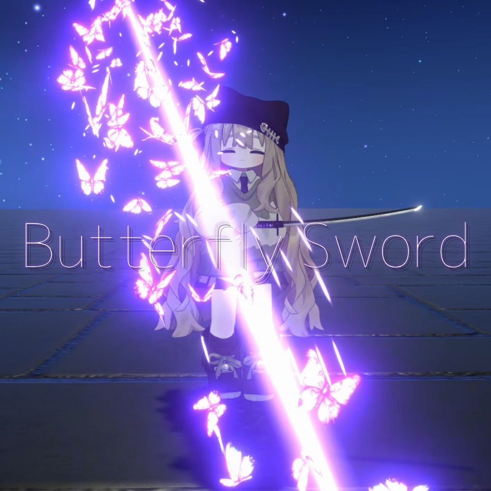 【VRChat想定・MA対応】蝶の舞う刀 / Butterfly Sword