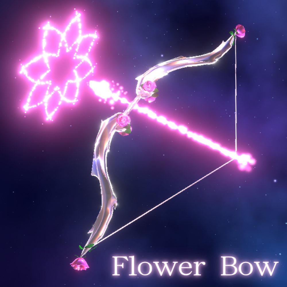 【VRChat・MA魔法武器】花の弓矢 / Flower Bow