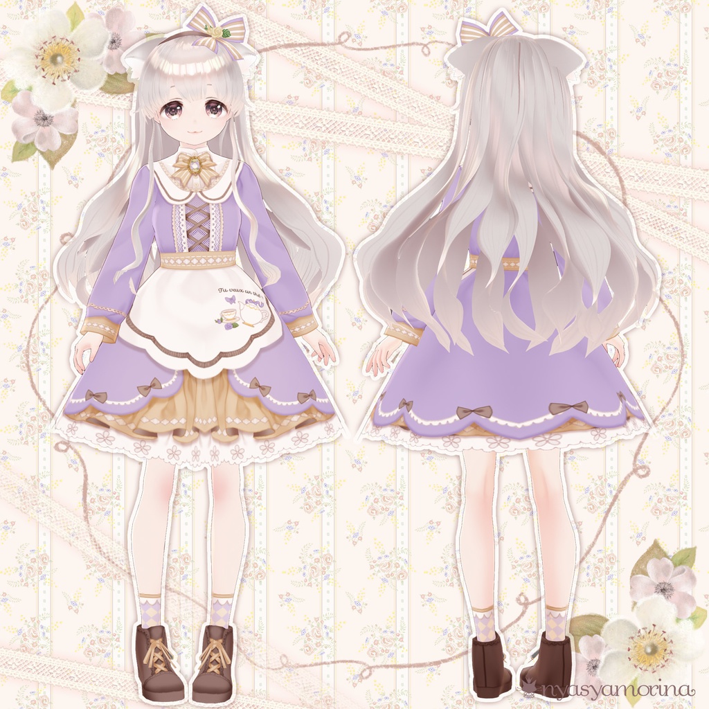 ミルクティードレス(VRoid用衣装)