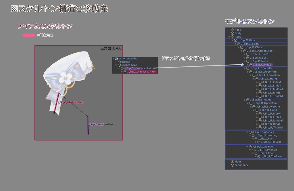 コットンスノーハット(2色セット)