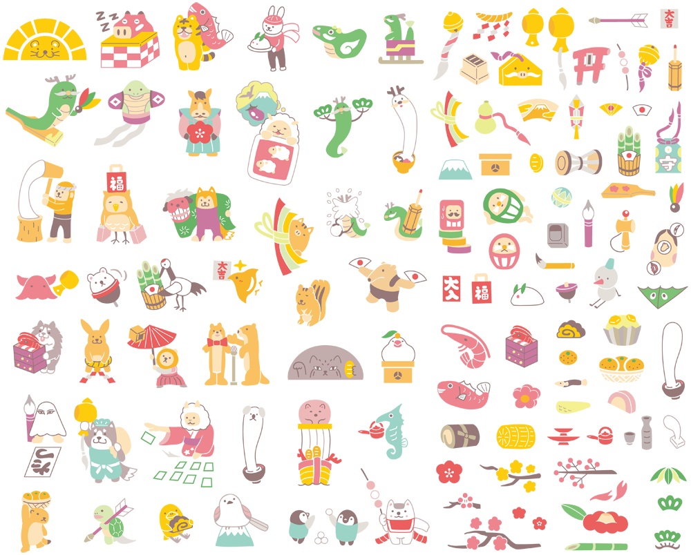 【2026年賀状素材】データ販売・干支イラストや縁起物