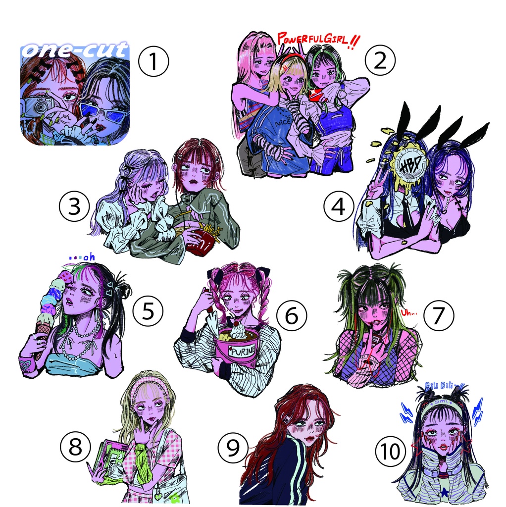 【マットステッカー】①~⑩