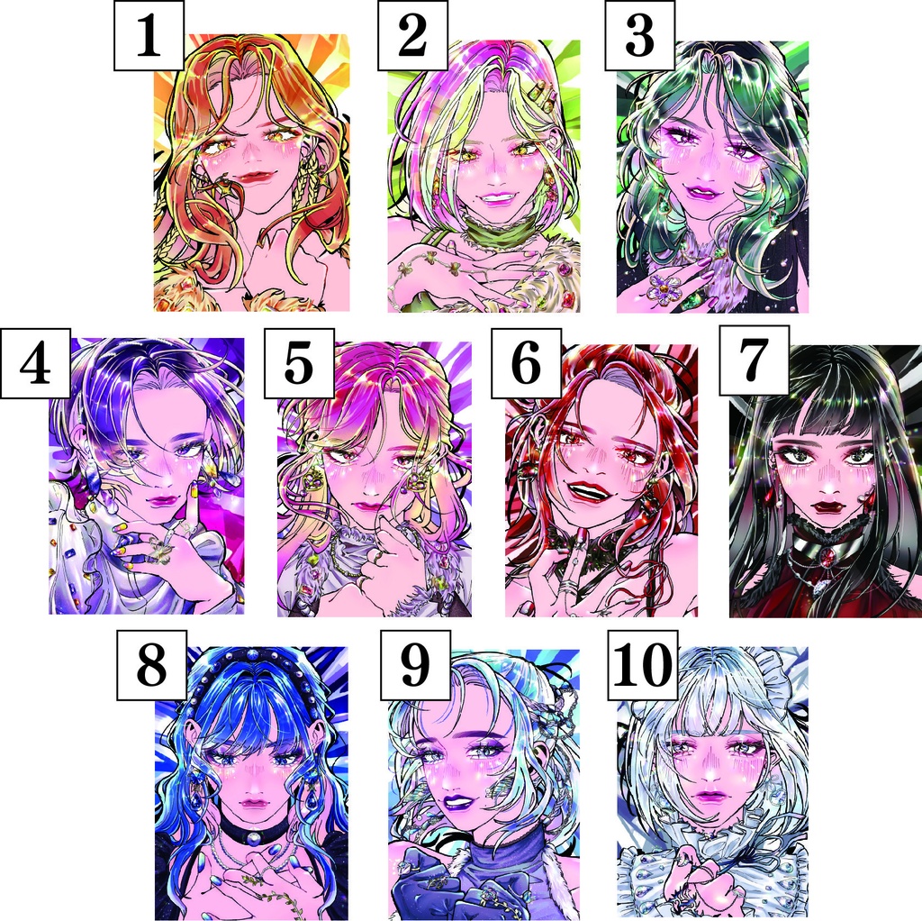 トレカサイズカード①~⑩