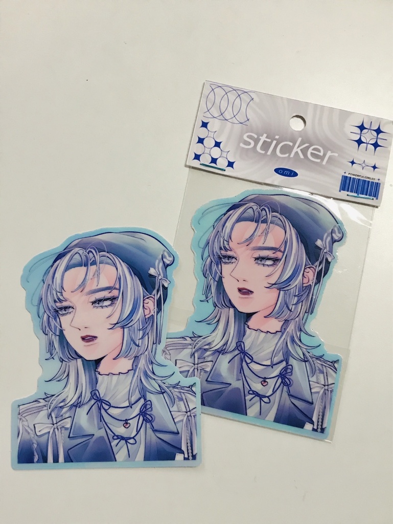 ブルーホログラムステッカー4種