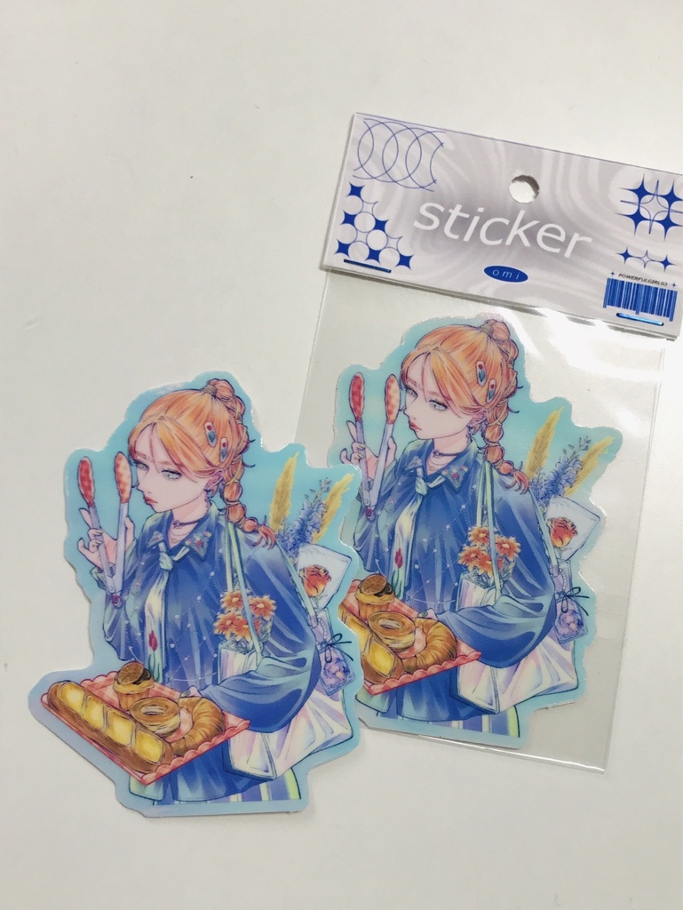 ブルーホログラムステッカー4種