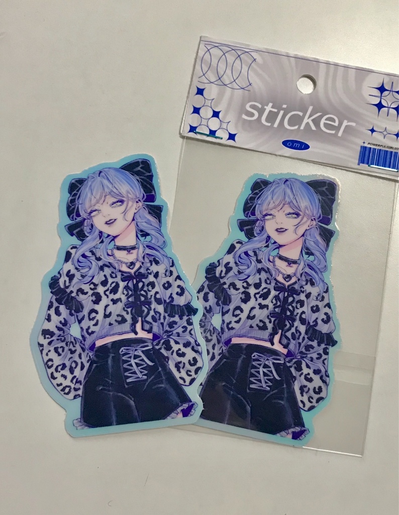 ブルーホログラムステッカー4種