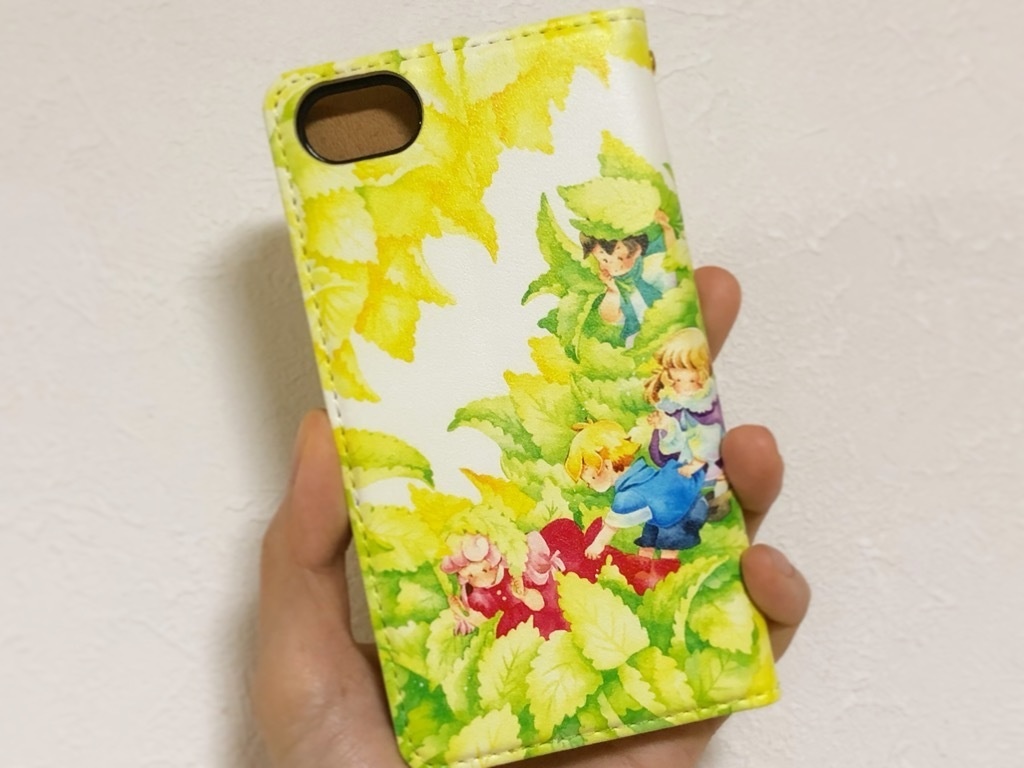 【iPhoneケース】手帳型(6/6S/7/8/X/XS)あちこちそっち柄