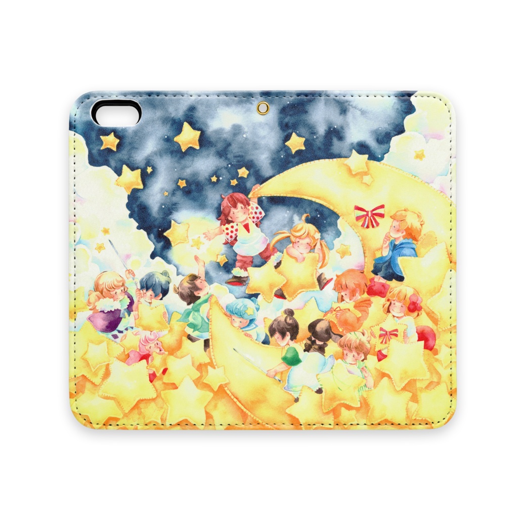 【iPhoneケース】手帳型(6/6s/7/8/X/XS/11/12)ゆめのはじっこ柄