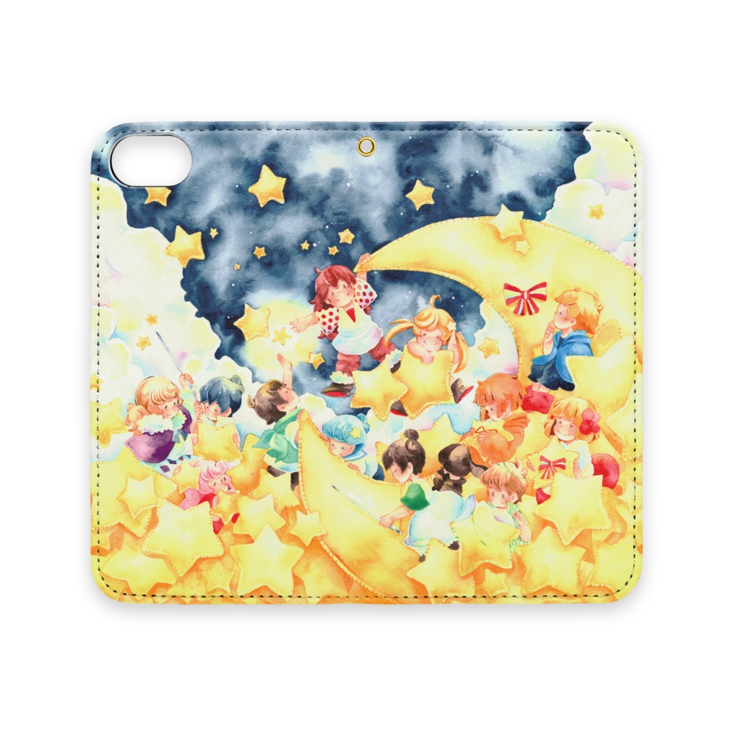 【iPhoneケース】手帳型(6/6s/7/8/X/XS/11/12)ゆめのはじっこ柄