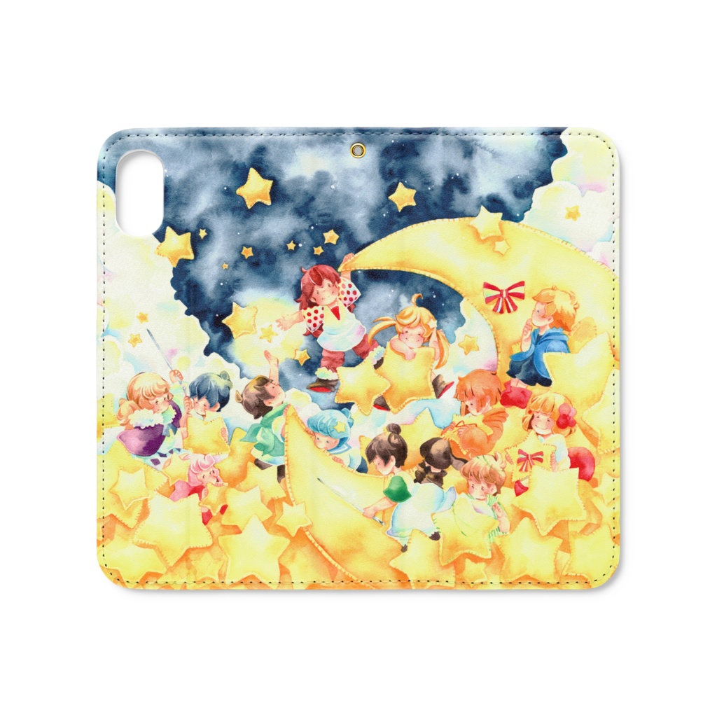 【iPhoneケース】手帳型(6/6s/7/8/X/XS/11/12)ゆめのはじっこ柄