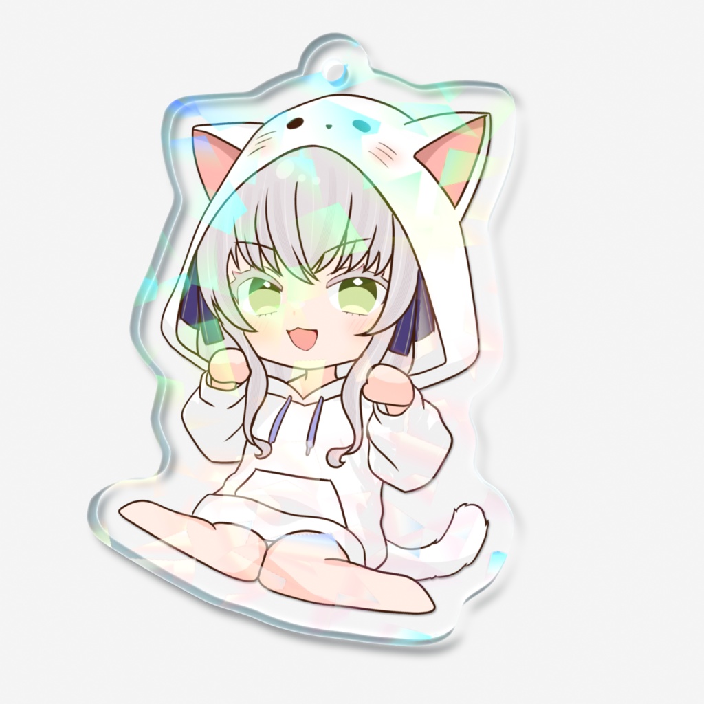 【期間限定】2/28まで! 望月モネ ホログラムアクキー 猫耳パーカー