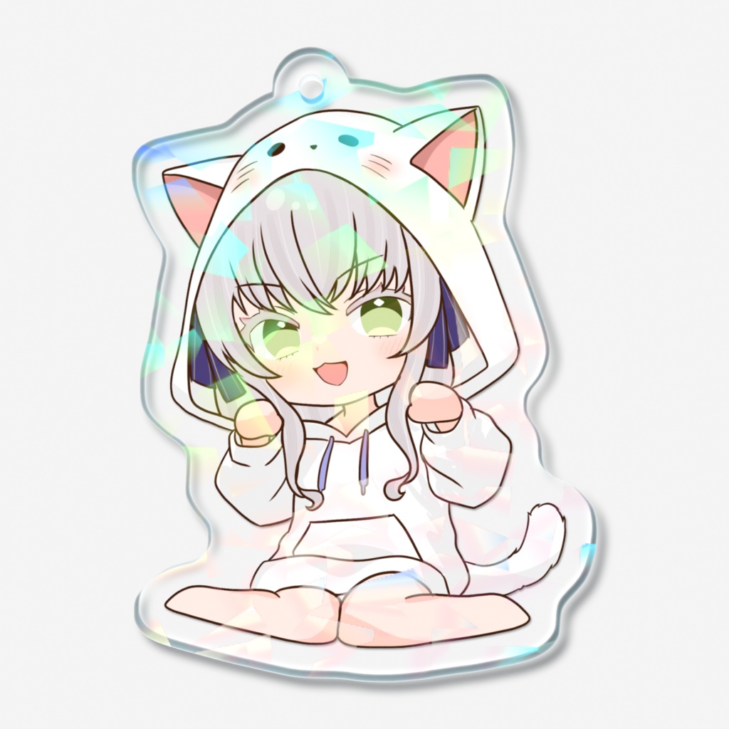 【期間限定】2/28まで！ 望月モネ ホログラムアクキー 猫耳パーカー