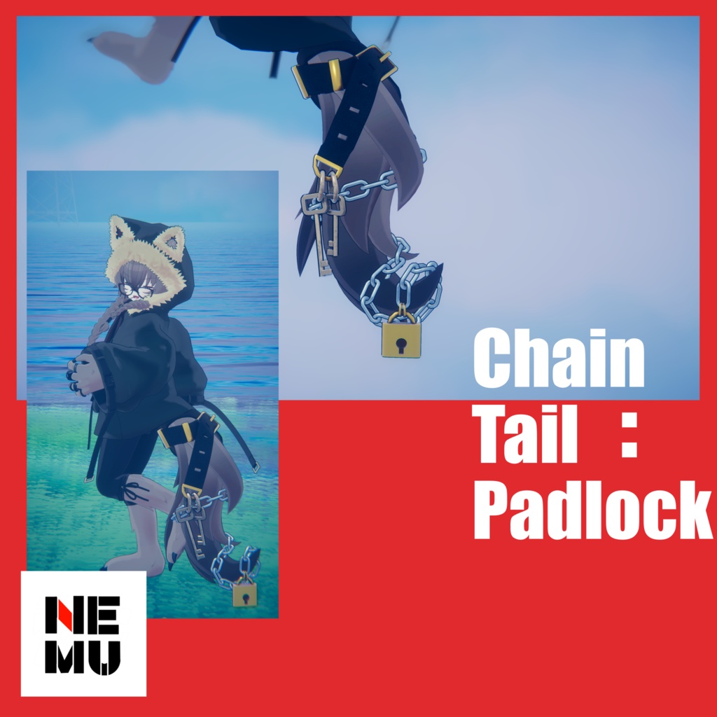 Chain Tail:Padlock【Moko対応】