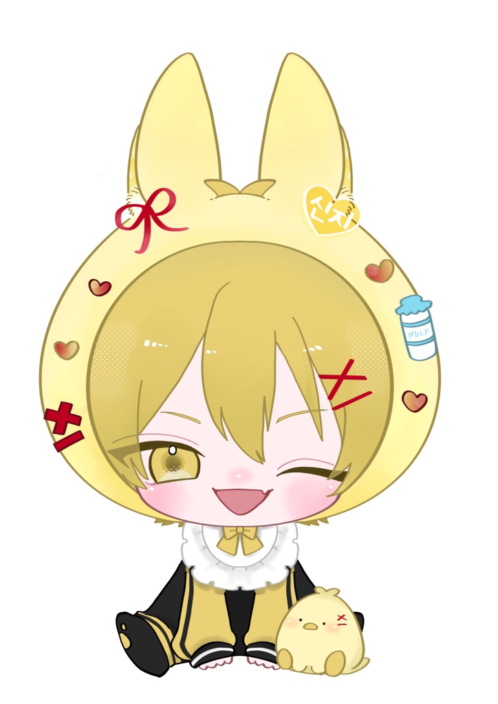 うさちゃんアクキー 高生紳士