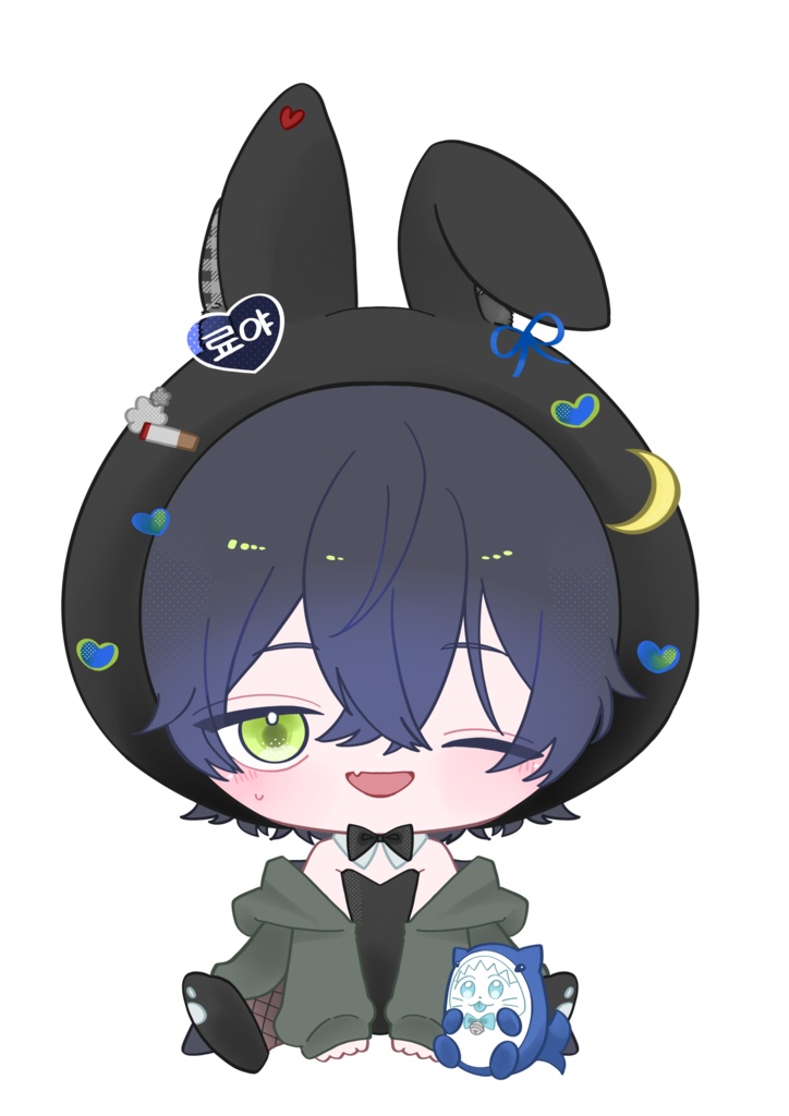 うさちゃんアクキー　望月良夜