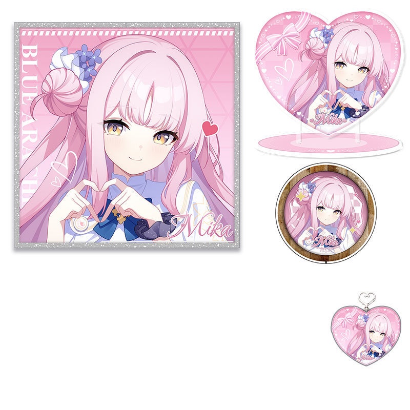 Blue Archive bluearchive ブルーアーカイブ 聖園ミカ アクリルスタンド アクリルキーホルダー 色紙 缶バッジ