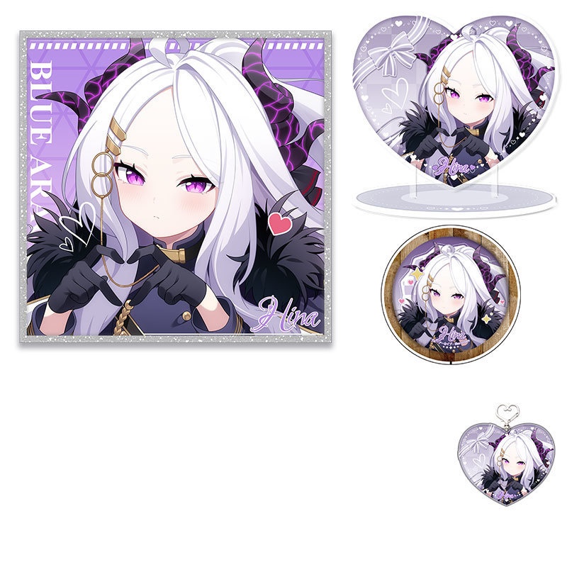 Blue Archive bluearchive ブルーアーカイブ 空崎ヒナ アクリルスタンド アクリルキーホルダー 色紙 缶バッジ