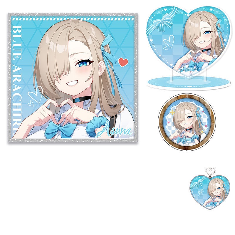 Blue Archive bluearchive ブルーアーカイブ 一之瀬アスナ アクリルスタンド アクリルキーホルダー 色紙 缶バッジ
