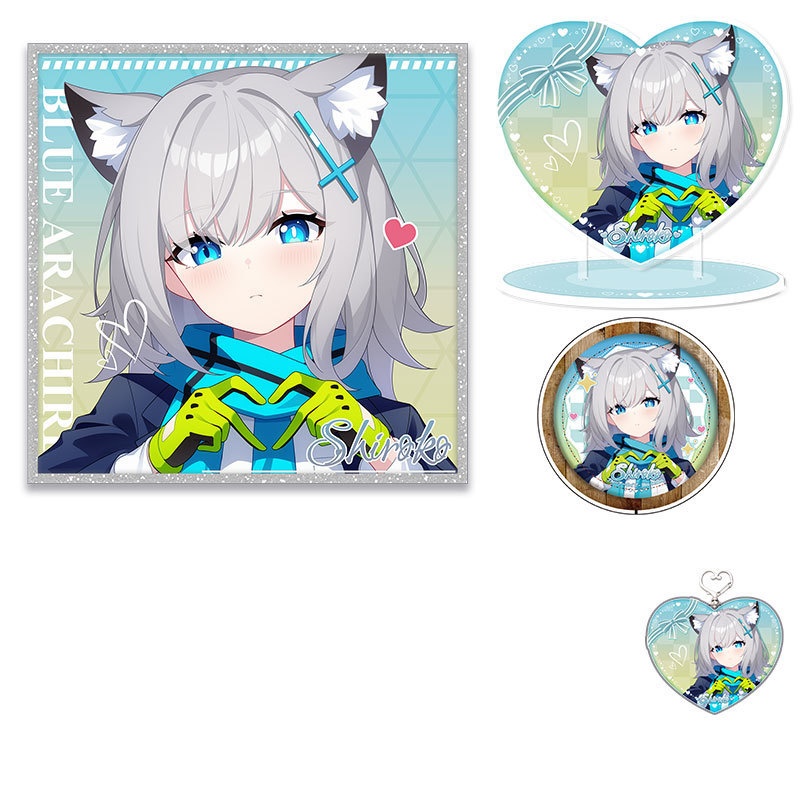 Blue Archive bluearchive ブルーアーカイブ 砂狼シロコ シロコ アクリルスタンド アクリルキーホルダー 色紙 缶バッジ