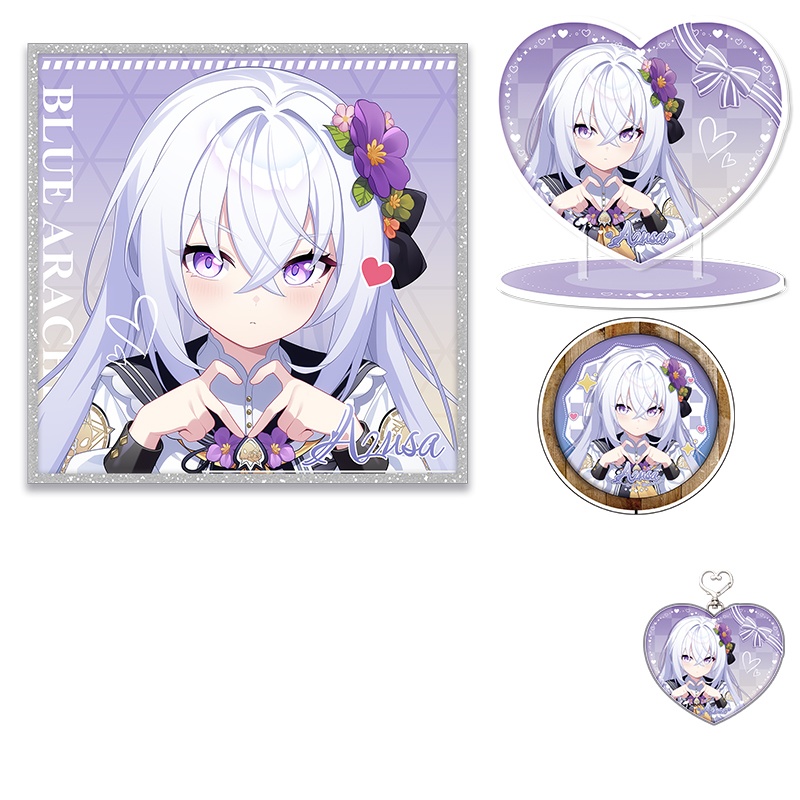 Blue Archive bluearchive ブルーアーカイブ 白洲アズサ アクリルスタンド アクリルキーホルダー 色紙 缶バッジ